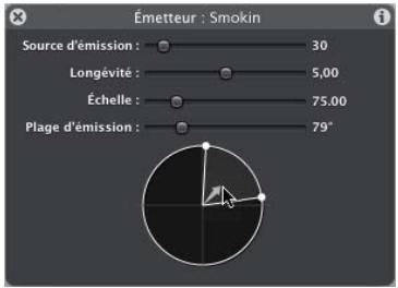 APPLE MOTION 3 - Pour modifier l'apparence des particules à l'aide de la palette de l'émetteur : - 5