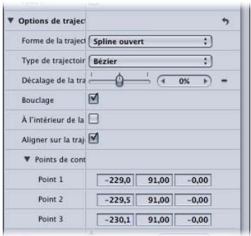 APPLE MOTION 3 - Options de trajectoire - 1