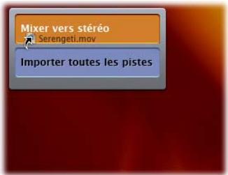 APPLE MOTION 3 - Pour importer un fichier de séquence QuickTime multipiste via le menu déroulant : - 1