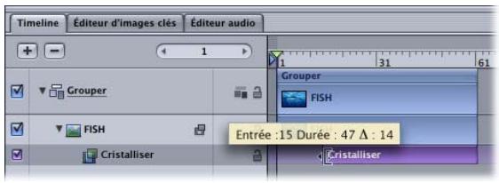 APPLE MOTION 3 - Pour coulisser un filtre dans la Timeline : - 1