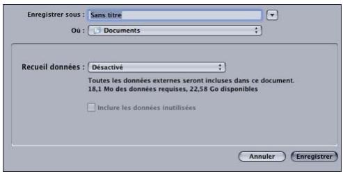 APPLE MOTION 3 - Pour enregistrer un projet : - 1