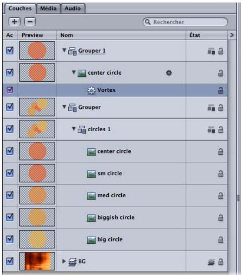 APPLE MOTION 3 - Pour utiliser le comportement Vortex : - 1