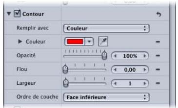APPLE MOTION 3 - Commandes Contour d'un texte - 1