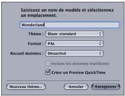 APPLE MOTION 3 - Pour enregistrer un projet Motion comme un modèle : - 1