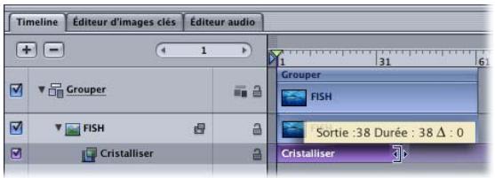 APPLE MOTION 3 - Pour effectuer un Trim sur un filtre dans la Timeline : - 1