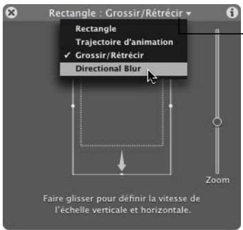 APPLE MOTION 3 - Pour afficher la palette d'un comportement : - 1