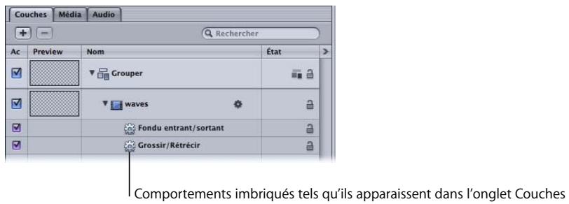 APPLE MOTION 3 - Emplacement des comportements - 1
