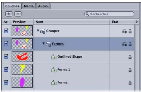 APPLE MOTION 3 - Organisation des groupes et des couches dans Motion - 3