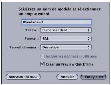 APPLE MOTION 3 - Pour enregistrer un projet comme modèle : - 1