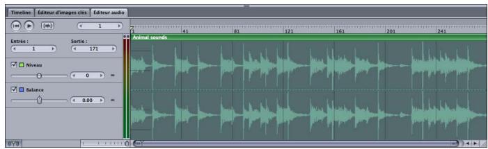APPLE MOTION 3 - Pour afficher la forme d'onde d'une piste audio : - 2