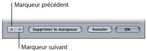 APPLE MOTION 3 - Pour accéder directement au marqueur précédent : - 1