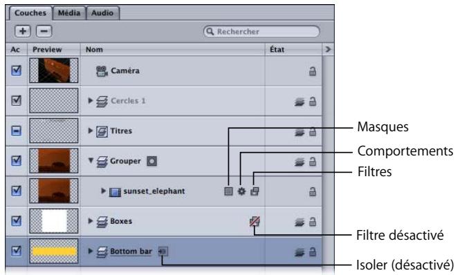 APPLE MOTION 3 - Activation et désactivation des effets - 1