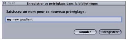 APPLE MOTION 3 - Pour enregistrer un dégradé dans la Bibliothèque : - 2