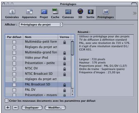APPLE MOTION 3 - Création, modification et suppression de préréglages - 1