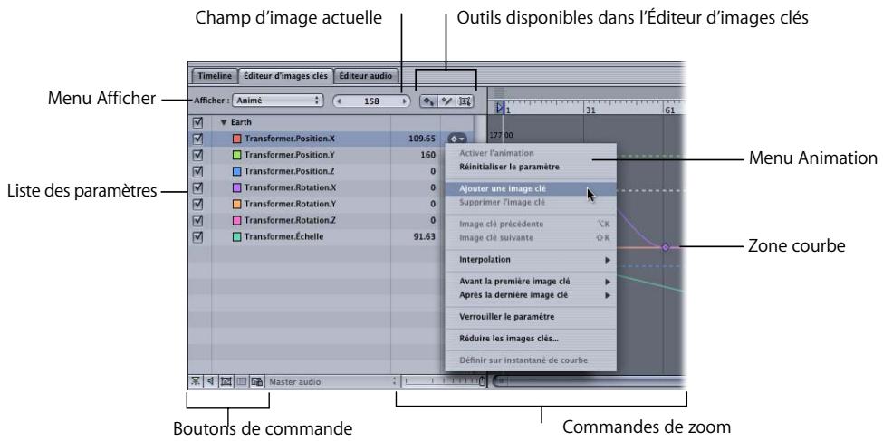 APPLE MOTION 3 - Parties de l'Éditeur d'images clés - 1