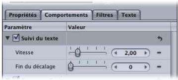 APPLE MOTION 3 - Modification du comportement Suivi - 1