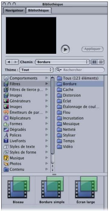 APPLE MOTION 3 - Recherche et prévisualisation de filtres - 1