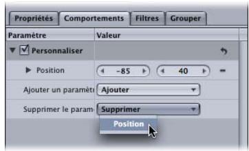 APPLE MOTION 3 - Pour ajouter un comportement Personnaliser à un objet, procédez de l'une des manières suivantes : - 3