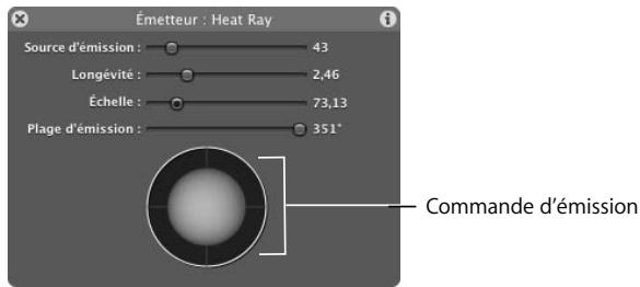 APPLE MOTION 3 - Paramètres d'émetteur disponibles dans la palette - 2