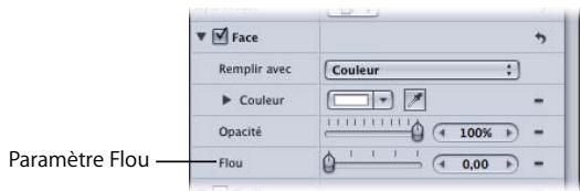 APPLE MOTION 3 - Pour régler l'adoucissement dans l'Inspecteur : - 1
