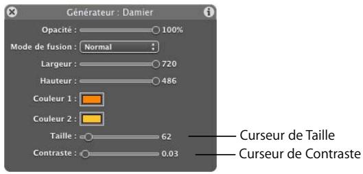 APPLE MOTION 3 - Pour modifier le générateur Damier : - 7