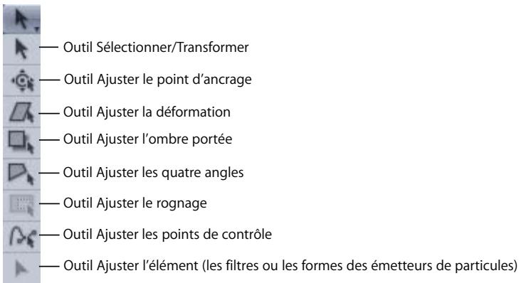 APPLE MOTION 3 - Passage d'un outil de transformation à l'autre - 1