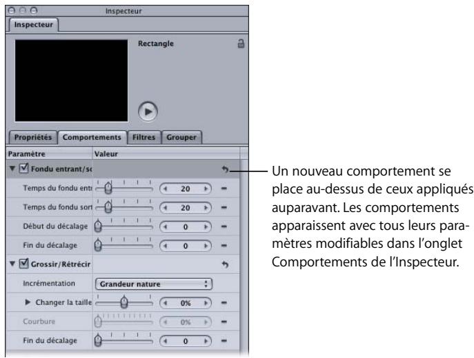 APPLE MOTION 3 - Emplacement des comportements - 3