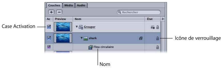 APPLE MOTION 3 - Activation, modification du nom et verrouillage de filtres - 1