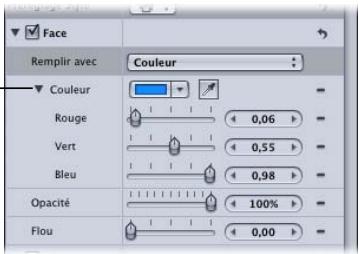APPLE MOTION 3 - Pour définir la couleur du texte dans l'Inspecteur : - 3