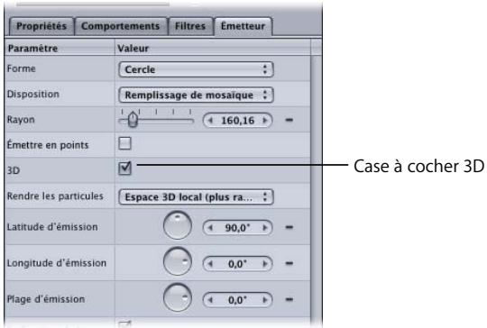 APPLE MOTION 3 - - Cochez la case 3D. - 1