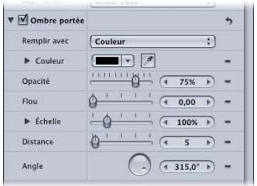 APPLE MOTION 3 - Commandes Ombre portée d'un texte - 1