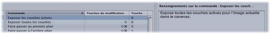 APPLE MOTION 3 - Affichage de détails sur les touches et les commandes - 2