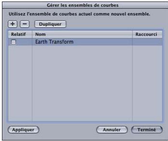 APPLE MOTION 3 - Pour créer un nouvel ensemble de paramètres : - 4