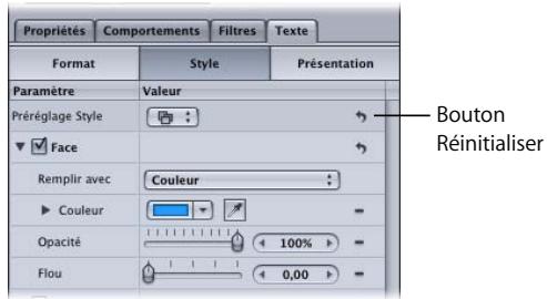 APPLE MOTION 3 - Modification de texte dans l'Inspecteur - 4