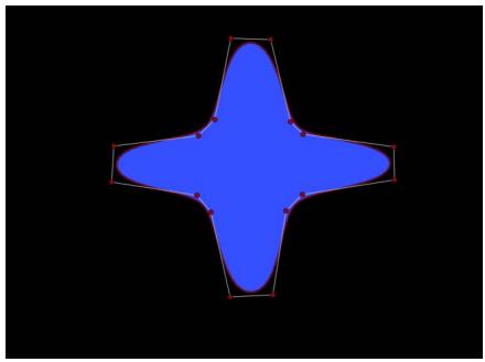 APPLE MOTION 3 - Pour dessiner une forme B-Spline : - 6