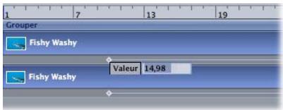 APPLE MOTION 3 - Pour modifier la valeur d'une image clé présente dans la Timeline : - 2
