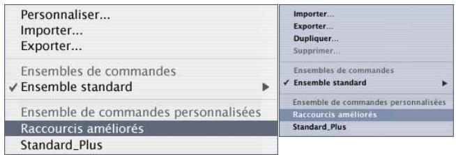 APPLE MOTION 3 - Choix d'un jeu de raccourcis - 1