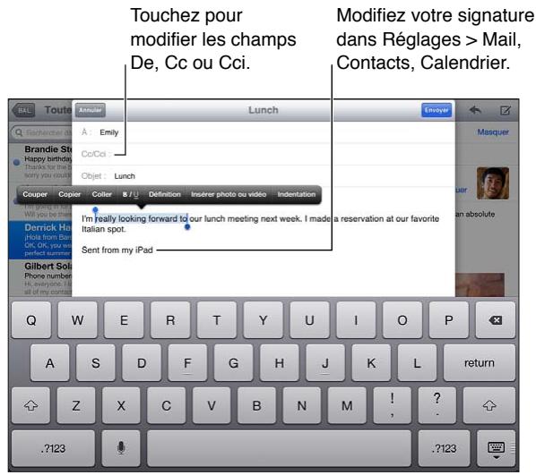 APPLE IPAD - Envoi de courrier électronique - 1