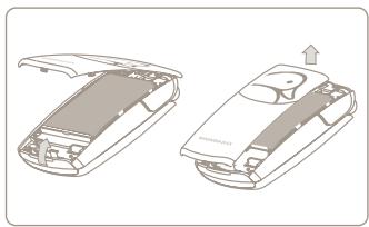 ALCATEL MANDARINA - Remove the back cover - 1