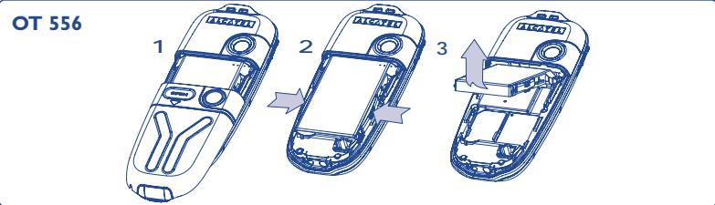 ALCATEL ONE TOUCH 557 - Removing the battery - 1