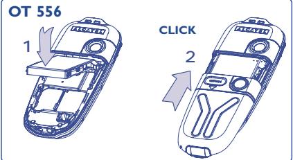 ALCATEL ONE TOUCH 557 - Installing the battery - 1
