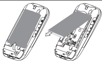 ALCATEL ELLE GLAMPHONE - Removing the battery - 1