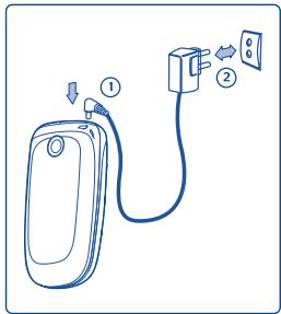 ALCATEL OT-C550 - Charging the battery - 2