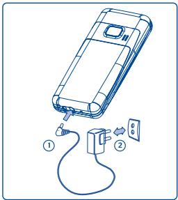 ALCATEL OT-C550 - Charging the battery - 1