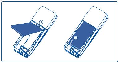 ALCATEL OT-C550 - Inserting the SIM Card ^(1) - 1