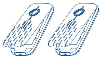 ALCATEL OT-I650 ONE TOUCH PRO - Removing and installing the back cover - 1