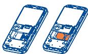 ALCATEL OT-S211 - Inserting and removing your SIM card - 1