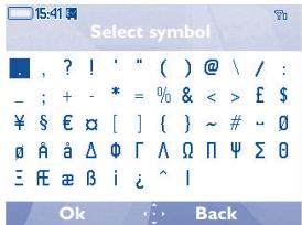 ALCATEL ONE TOUCH CHROME - Symbol table - 1