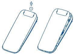 ALCATEL OT-202 - Remove the back cover - 1