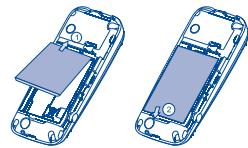 ALCATEL OT-202 - Insert and remove the battery - 1